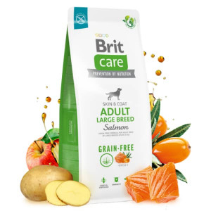 BRIT CARE DOG LARGE BREED SALMON sausā barība suņiem Lasis 3kg